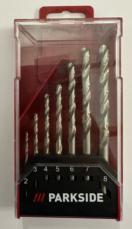 Premium HSS Metal Drill Bit Set with 7 Pieces, Durable Hanging Case