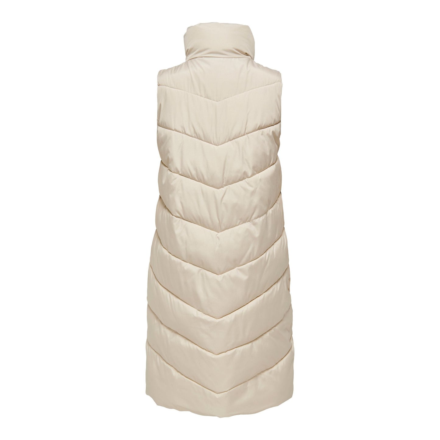 JDY Women's Cream Longline Padded Quilted Gilet Vest for Style and Warmth