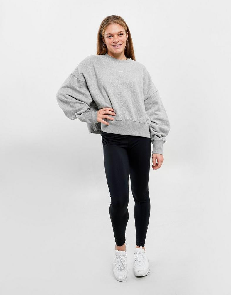 Nike Women's Phoenix Fleece Oversized Crew Sweatshirt - Soft Grey