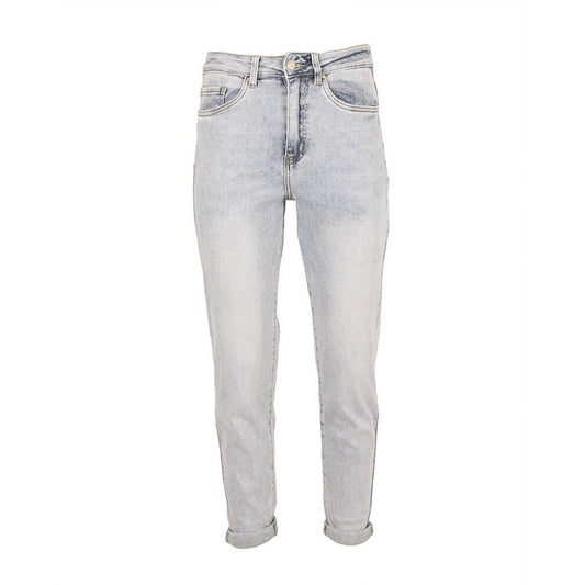 Light Blue High Waist Mom Jeans with Stretch – Nina Carter