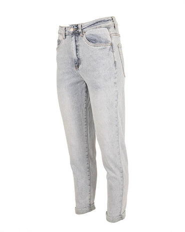Light Blue High Waist Mom Jeans with Stretch – Nina Carter - Gomix Brands Outlet