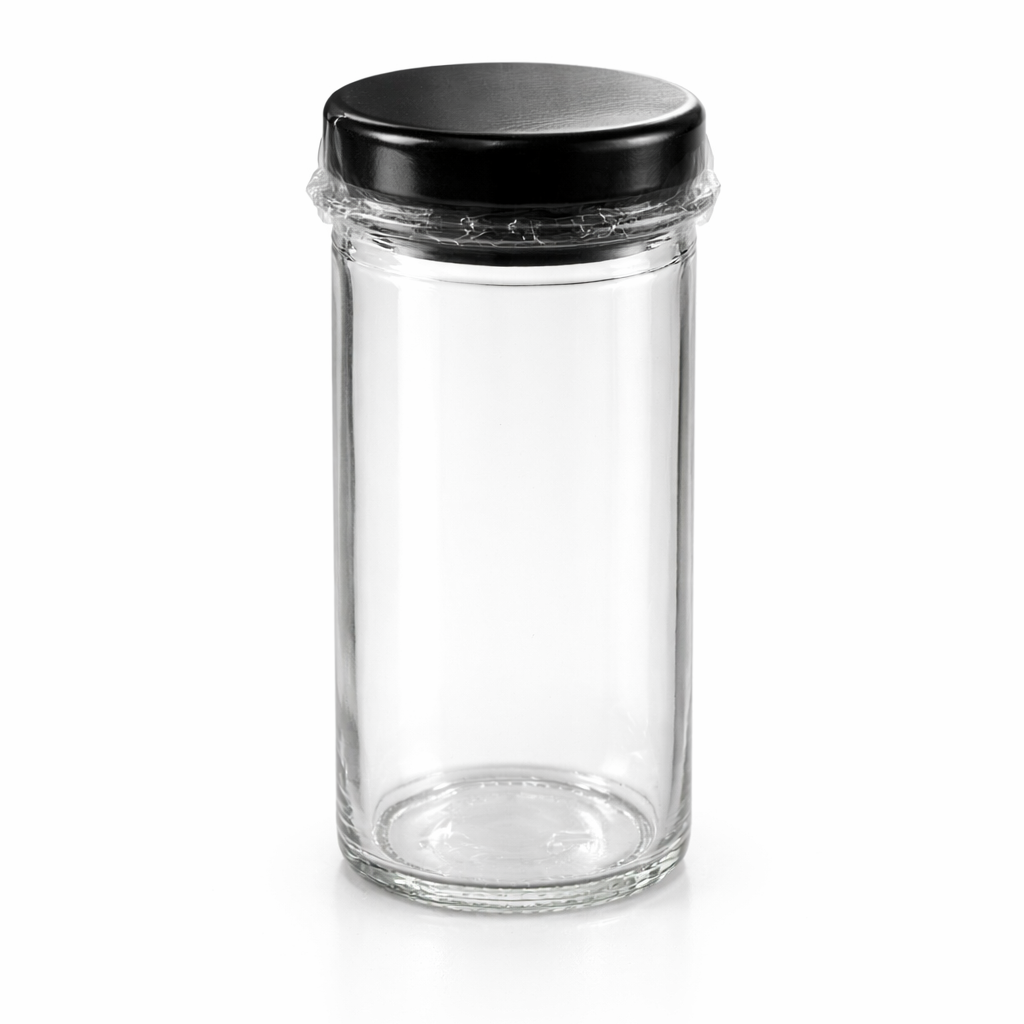 Glass Spice Jars with Bamboo Lids set of 8