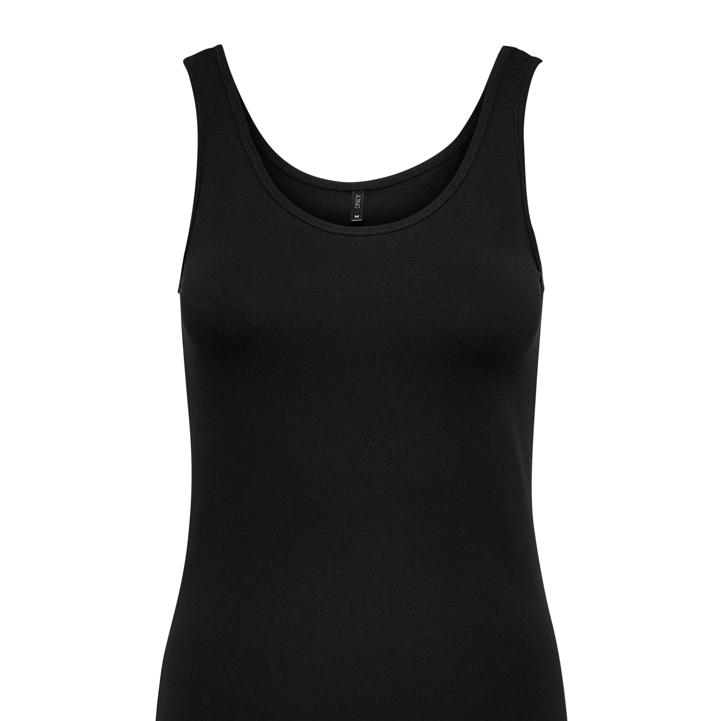 Women's Essential Black Sleeveless Stretch Cotton Tank Top