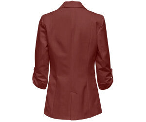 Elegant Women's 3/4 Sleeve Tailored Blazer with Lapel Collar Stretch Fabric