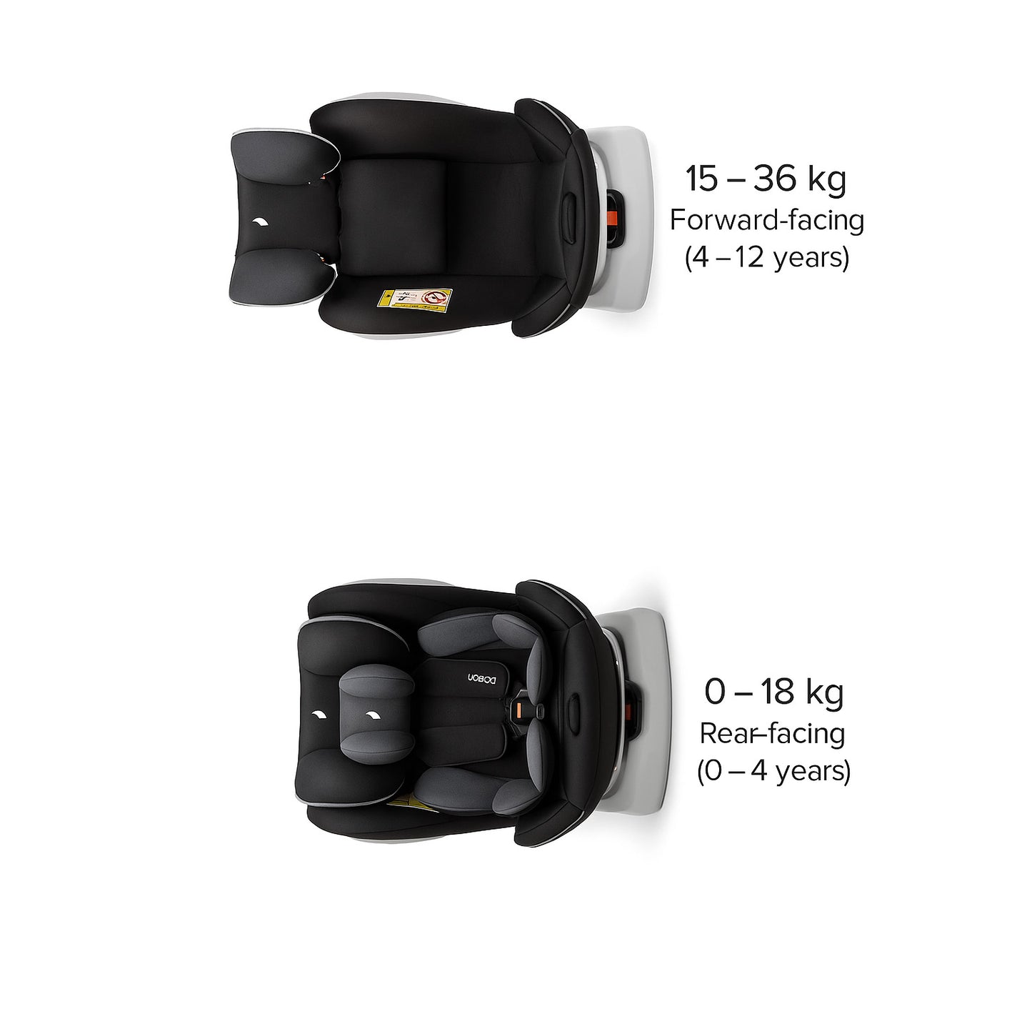 Osann Four360 Car Seat with Isofix, 0-36 kg, Black