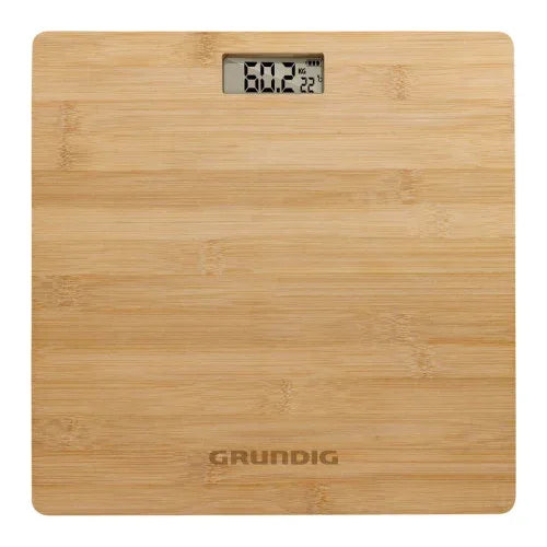 Grundig Bamboo Digital Body Scale with Smart Hi8 Sensors for Accurate Weight - Gomix Brands Outlet
