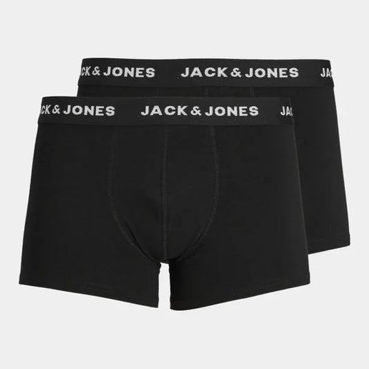 Jack & Jones Men's 2-Pack Black Cotton Stretch Boxer Briefs Underwear - Gomix Brands Outlet