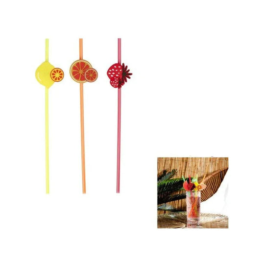 Cook Concept Reusable Straw Set of 3 Colorful Plastic Straws - Gomix Brands Outlet
