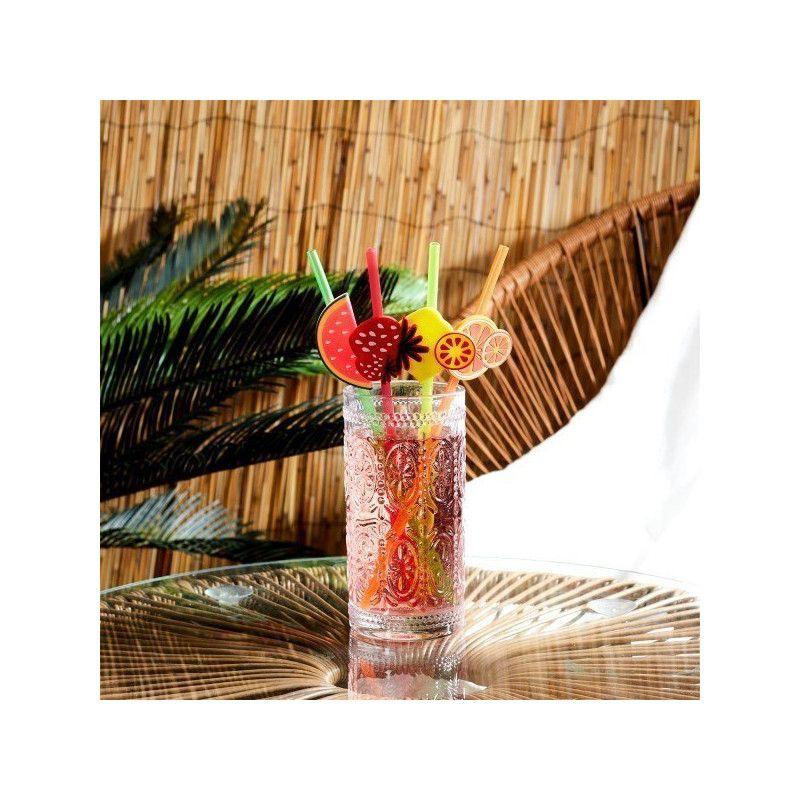 Cook Concept Reusable Straw Set of 3 Colorful Plastic Straws - Gomix Brands Outlet