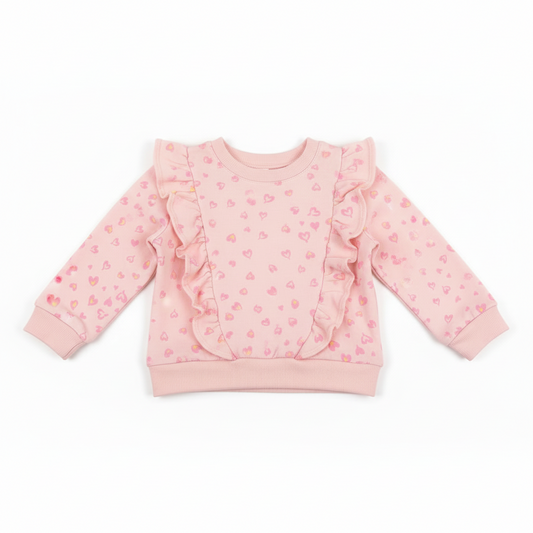 Art Class heart print Sweatshirt for Creative Kids