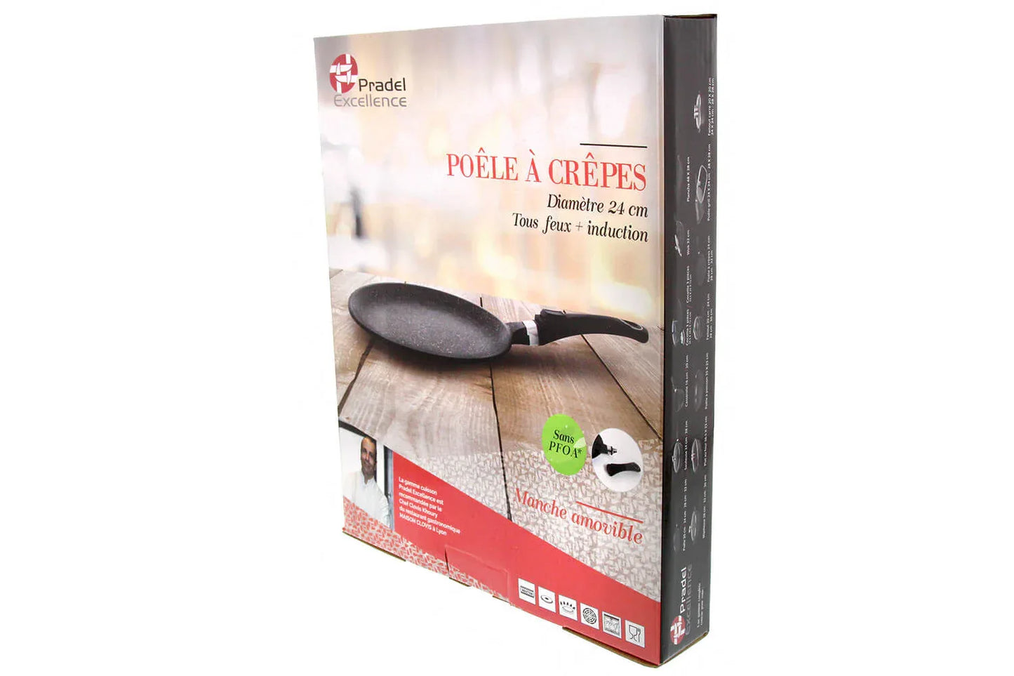 Pradel Excellence Premium 24cm Non-Stick Stone Crepe Pan - Induction Ready - Gomix Brands Outlet