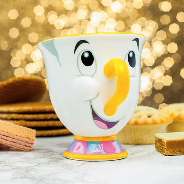 Iconic Disney Beauty and the Beast Chip Ceramic Mug for Enchanting Beverages
