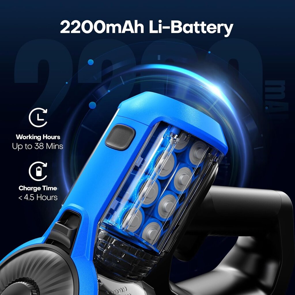 Powerful Cordless Stick Vacuum Cleaner for Home and Car, Lightweight
