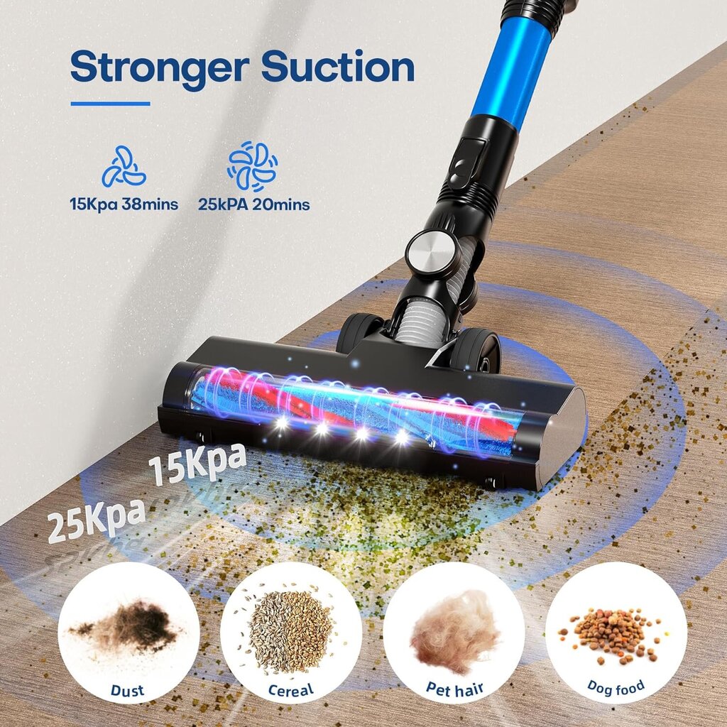 Powerful Cordless Stick Vacuum Cleaner for Home and Car, Lightweight
