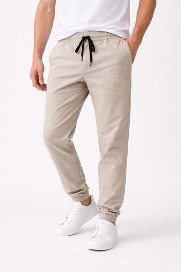 oneredox behype Men's Grey Jogger Pants with Elastic Waist