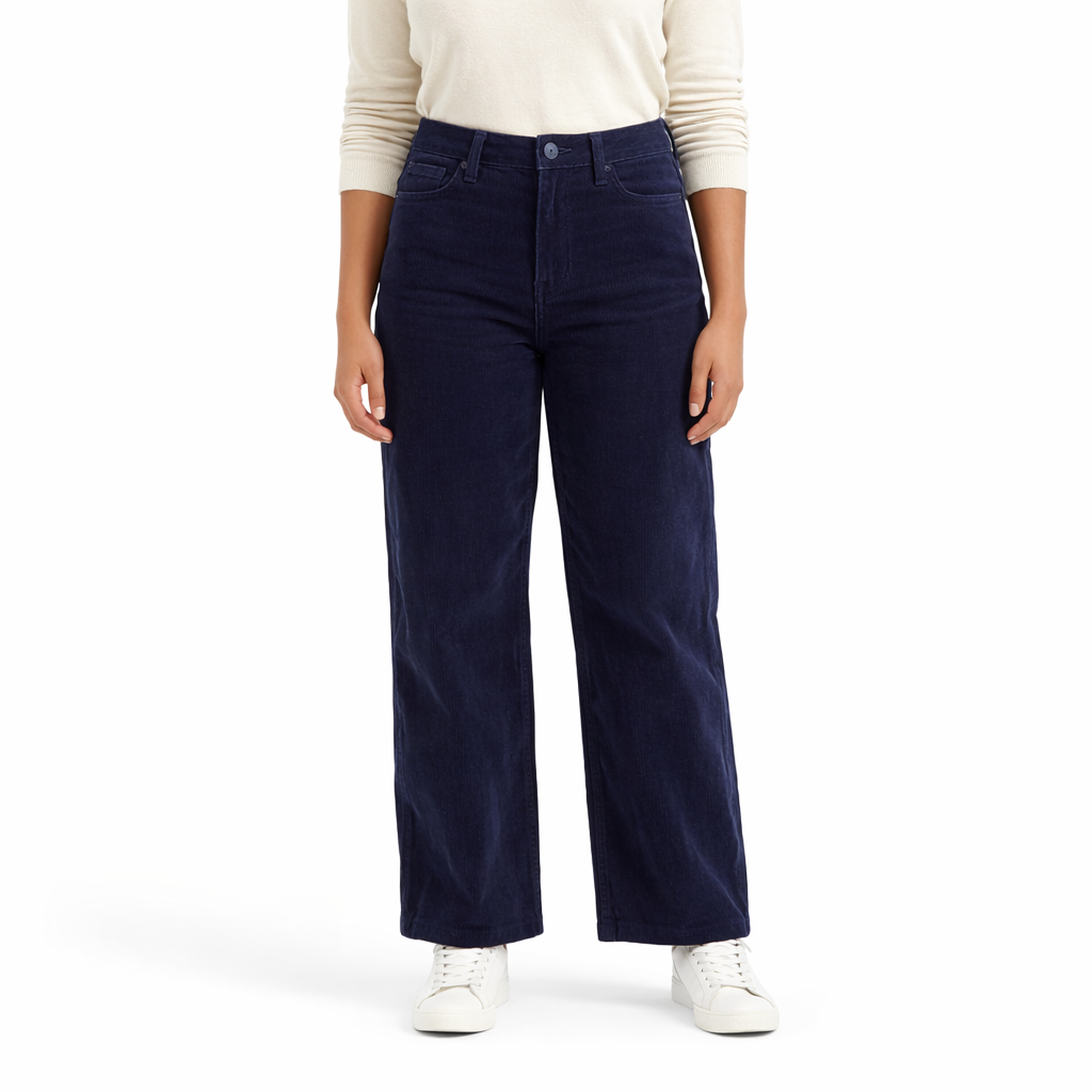 A.N.A. Thick Corduroy Pants, Wide Leg, High Rise