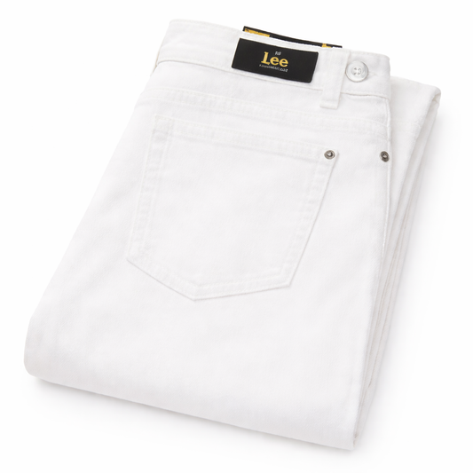 Lee Women's White Capri Midrise Pants