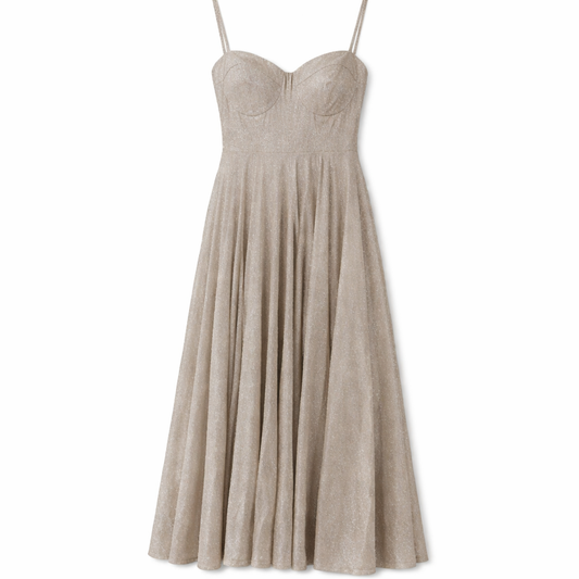 CIDER Silk Star Pattern Sweetheart Ruffle Maxi Dress Curve & Plus