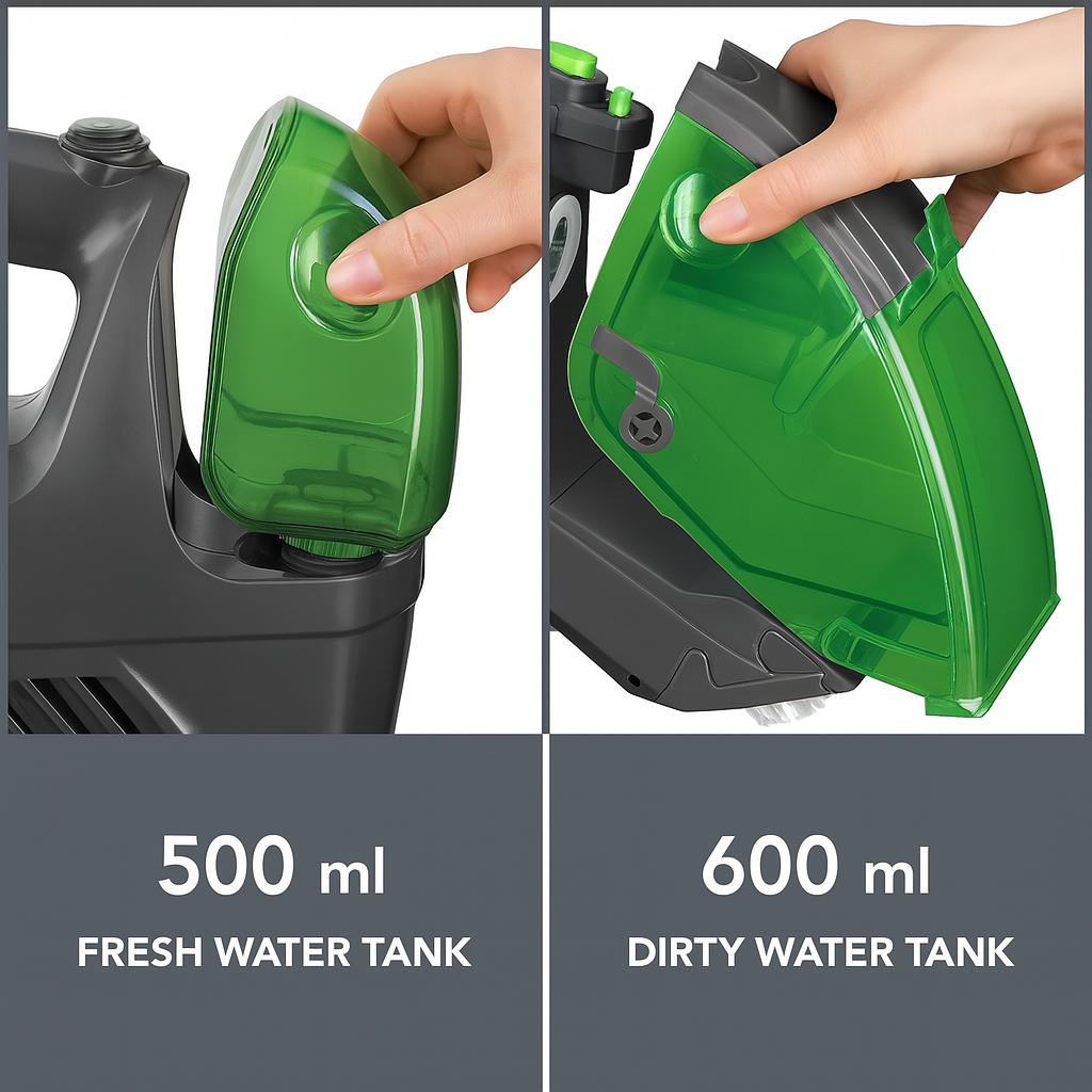 CLEANmaxx Cordless Upholstery & Carpet Cleaner for Mattresses and Car Seats