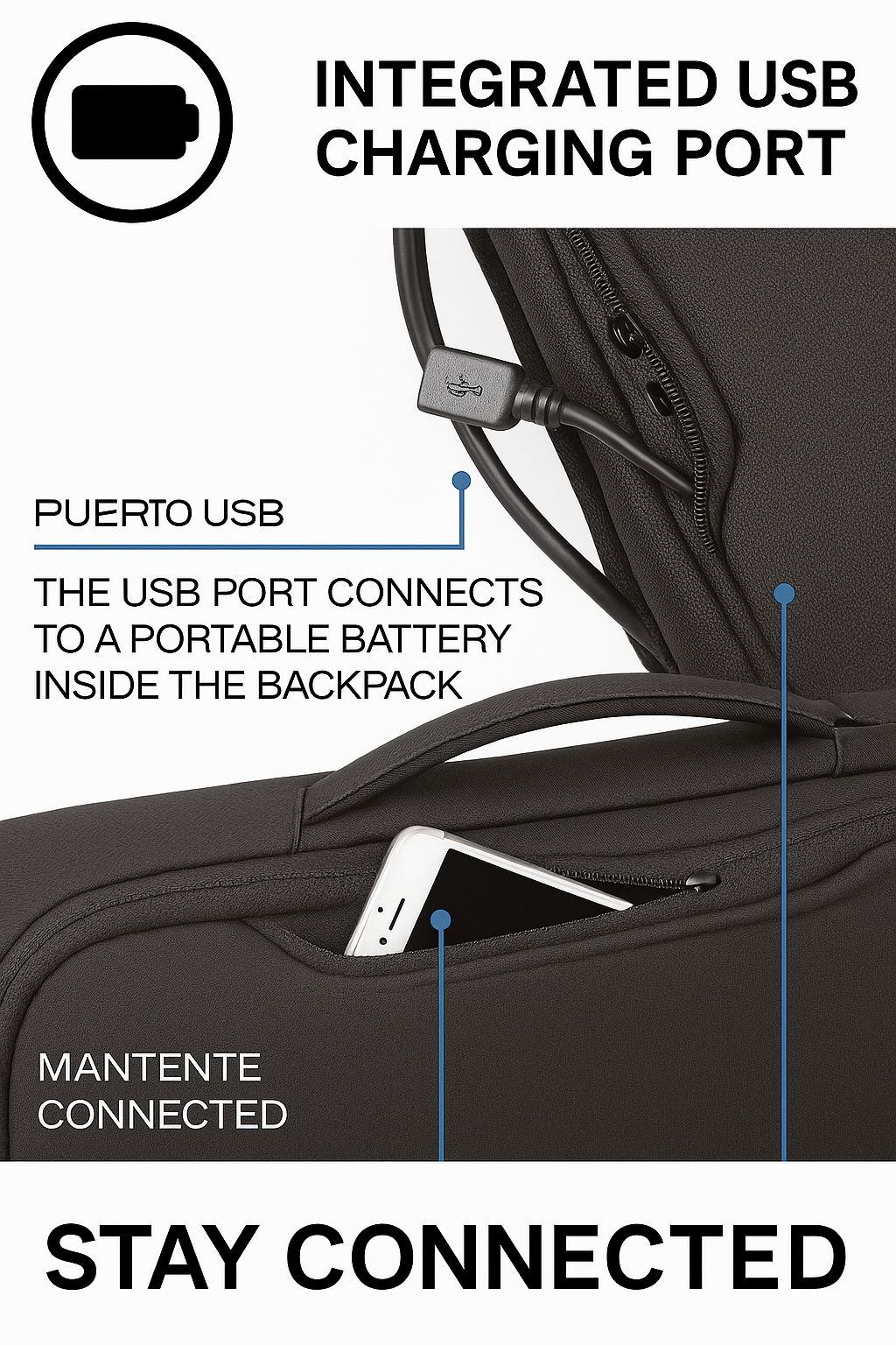 XD Design Bobby Bizz Anti-Theft Laptop Backpack & Briefcase with USB Charging