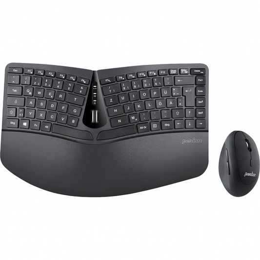 Perixx Ergonomic Wireless Keyboard & Vertical Mouse Combo with Gel Wrist Rest