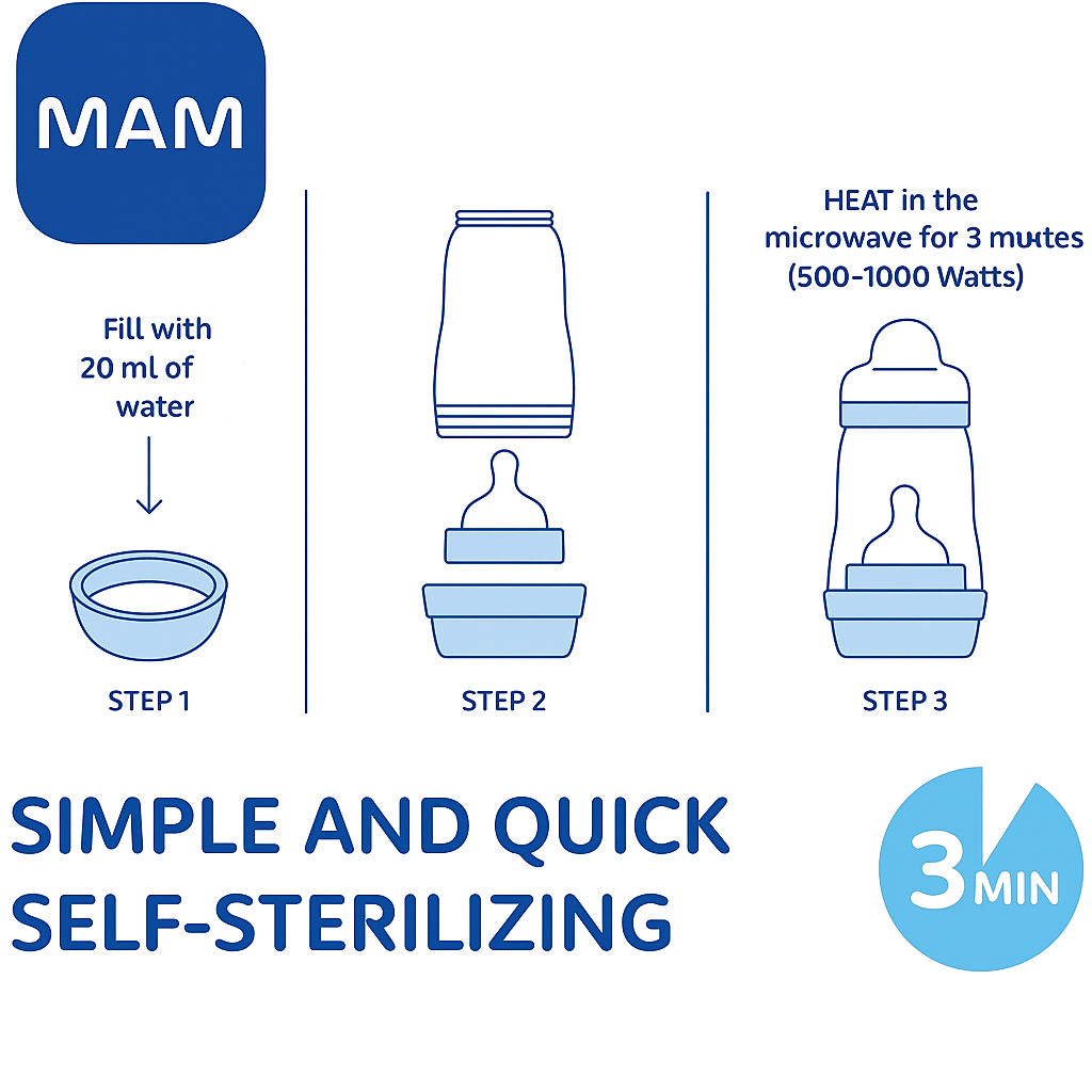 MAM Easy Start Anti-Colic Baby Bottle, 11 oz, Whale Design, 4 Months+