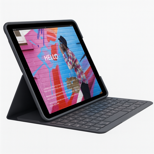 Logitech Slim Folio Keyboard Case for iPad 7th-9th Gen – Graphite