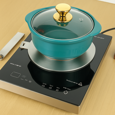RUNZI 14cm Induction Heat Diffuser Ring Plate with Removable Handle