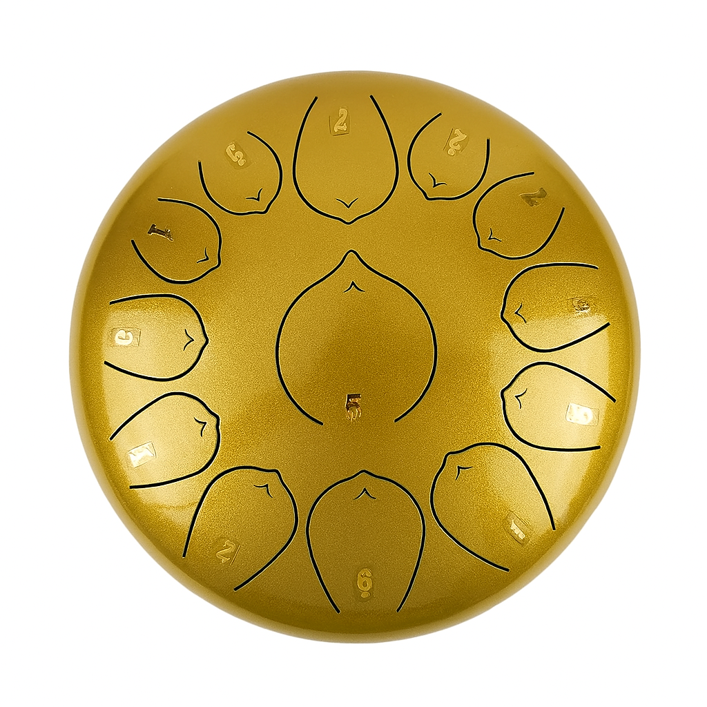 12-Inch Steel Tongue Drum: 13 Notes for Soothing Music Therapy
