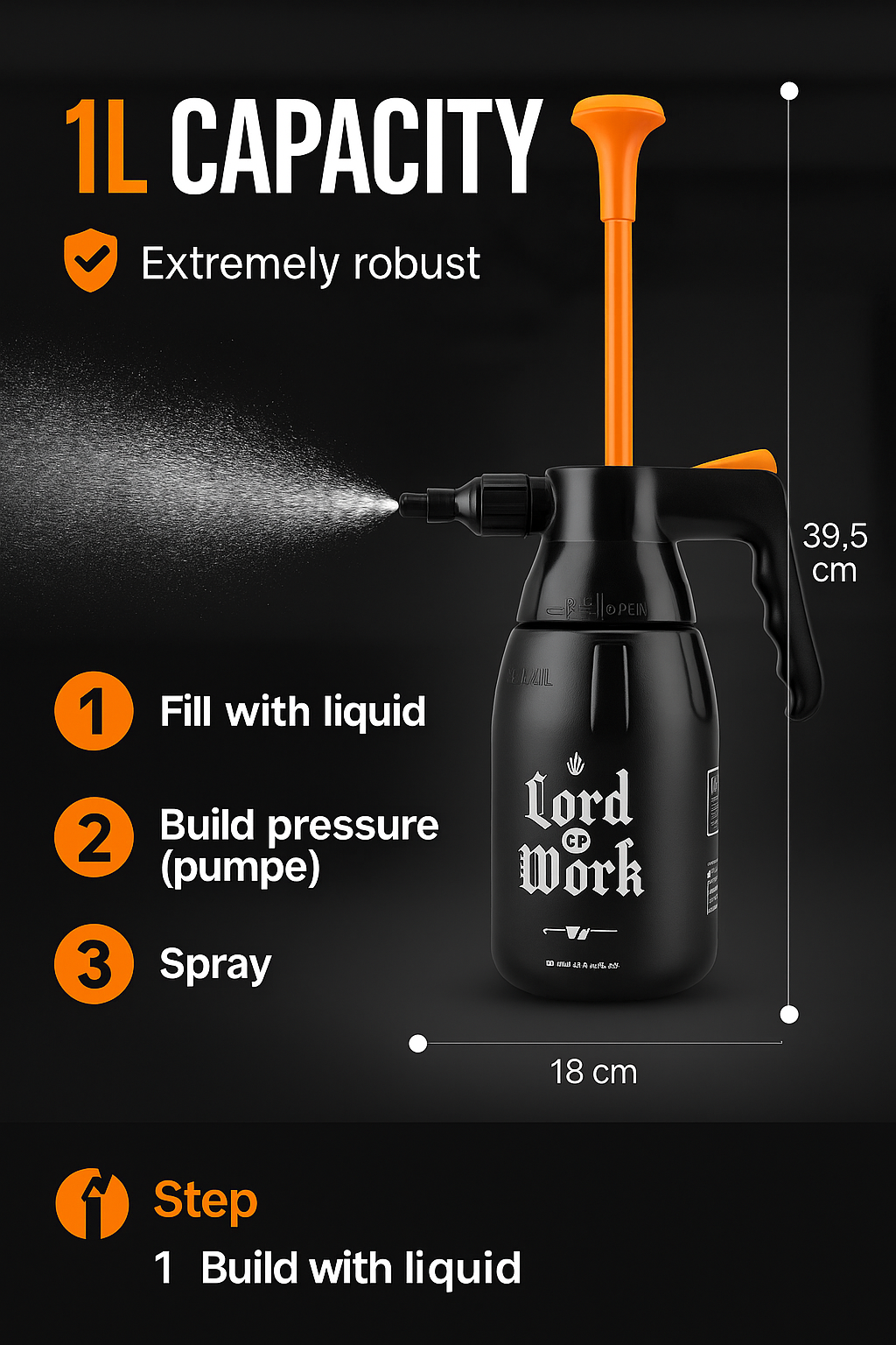 Lordofwork Pressure Sprayer 1L