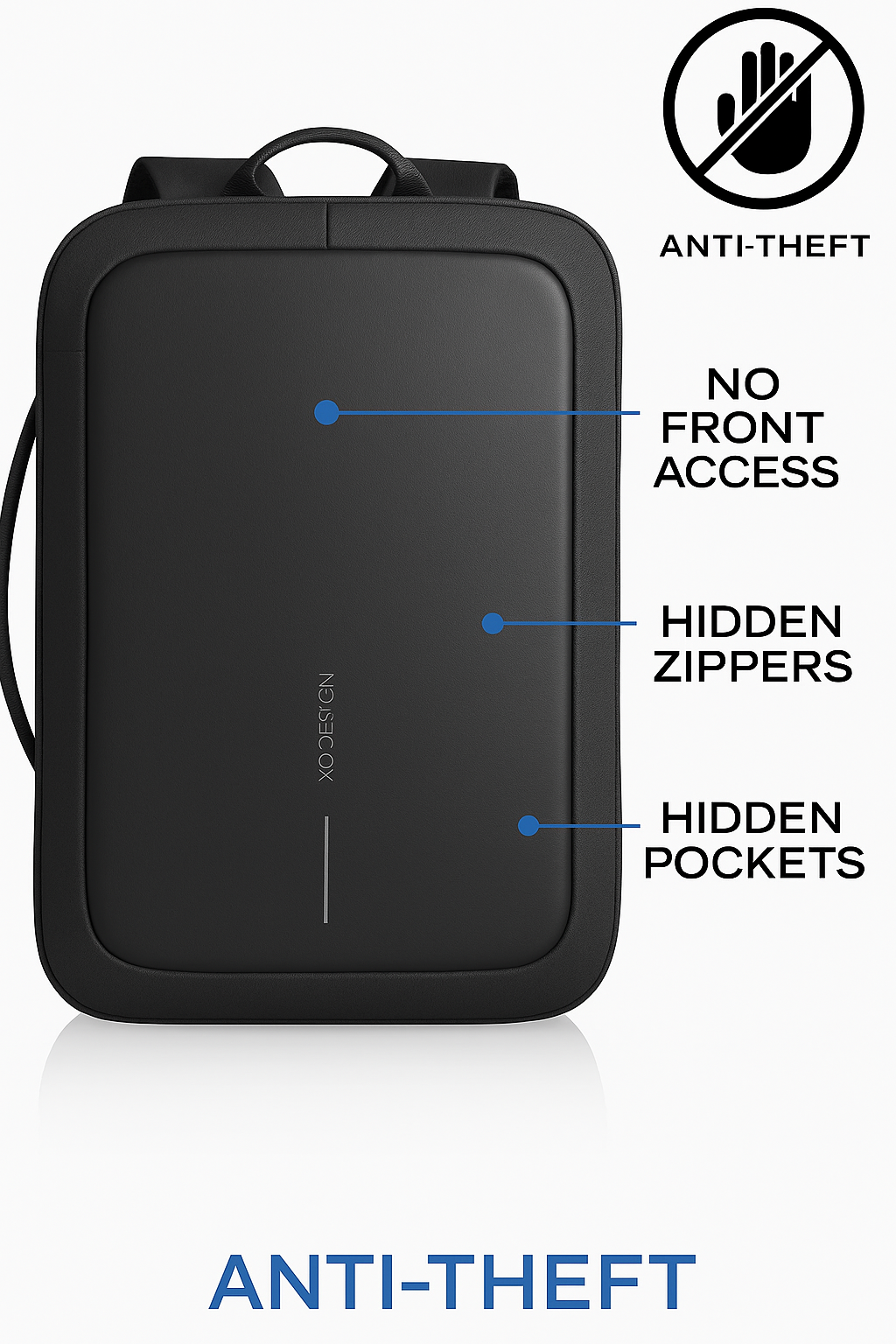 XD Design Bobby Bizz Anti-Theft Laptop Backpack & Briefcase with USB Charging