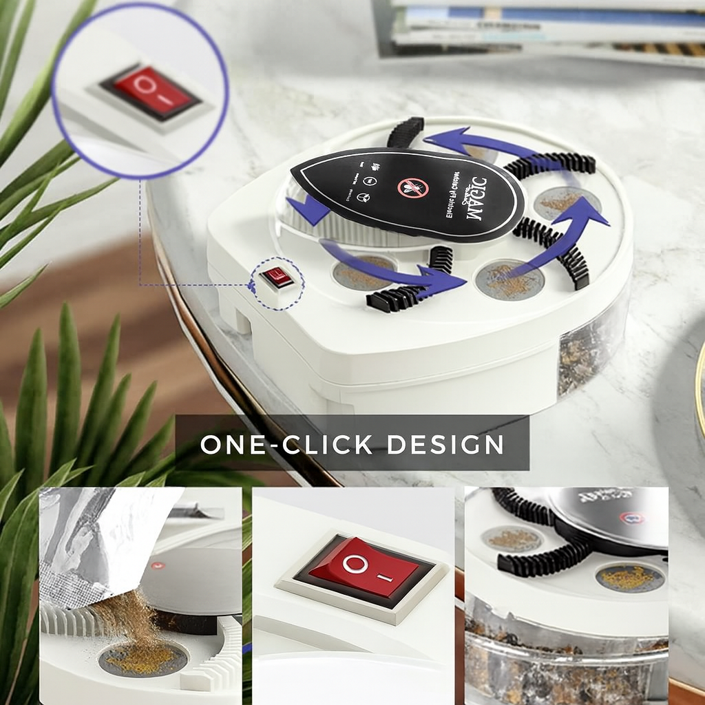 MAGIC SELECT Electric Fly Catcher: 360° Rotating USB-Powered Fly Trap for Home & Kitchen