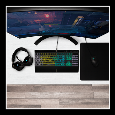 Corsair K55 RGB PRO Dynamic Backlit Gaming Keyboard AZERTY Layout