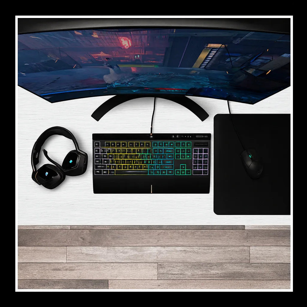 Corsair K55 RGB PRO Dynamic Backlit Gaming Keyboard AZERTY Layout - Gomix Brands Outlet