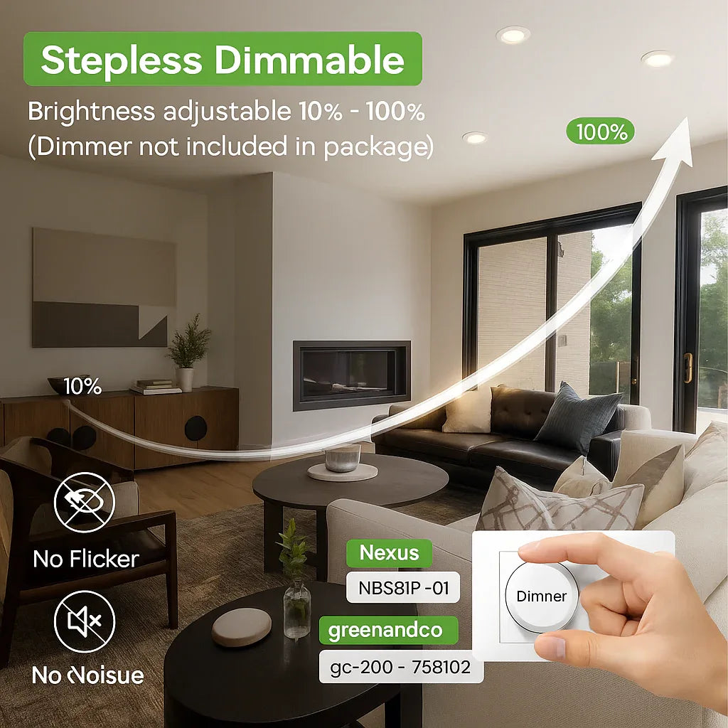 ALUSSO 6W LED Module for Recessed Spotlights - Dimmable, IP44 Waterproof - Gomix Brands Outlet