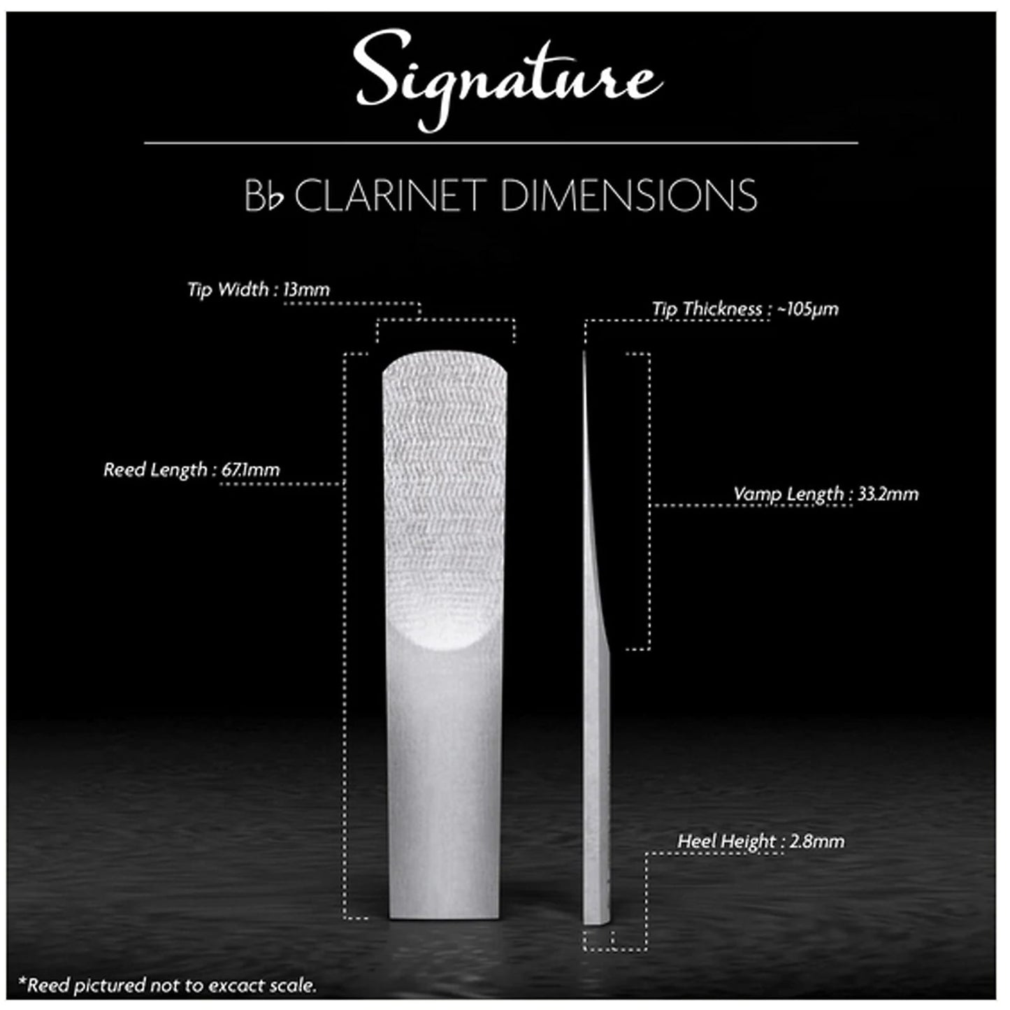 Légère Bb Clarinet Signature Reed 2.50 Strength Versatile Synthetic Reed