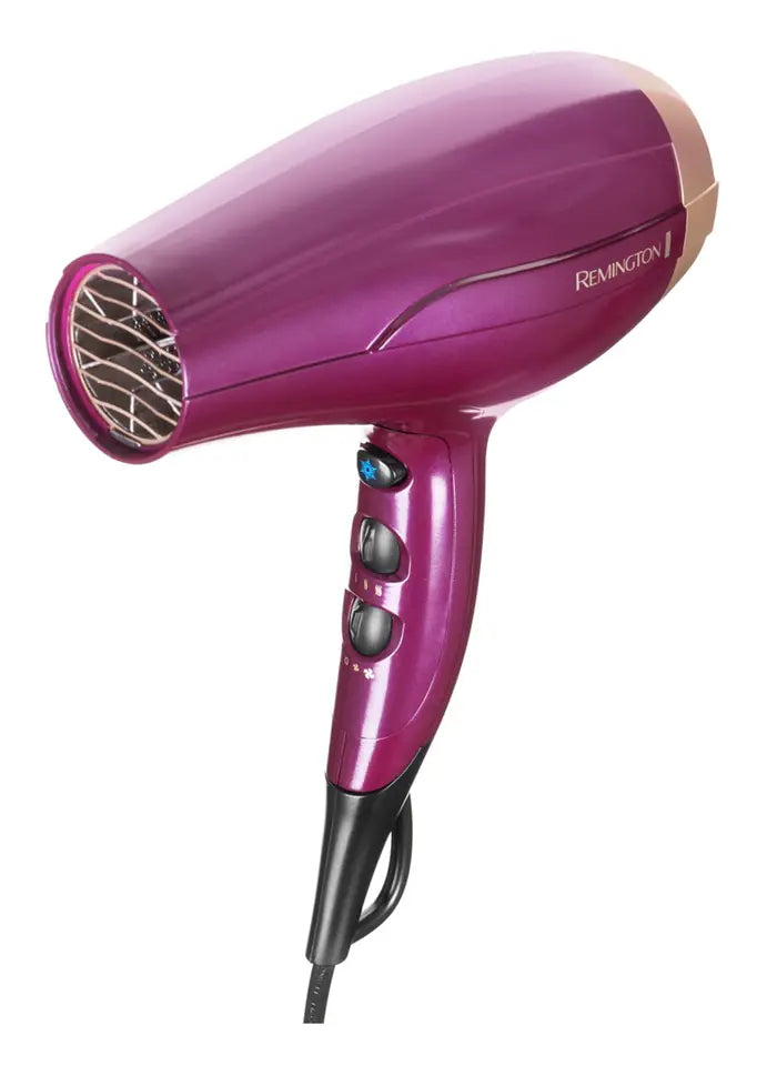 Remington D5219 Powerful 2300W Purple Hair Dryer with Ionic Function