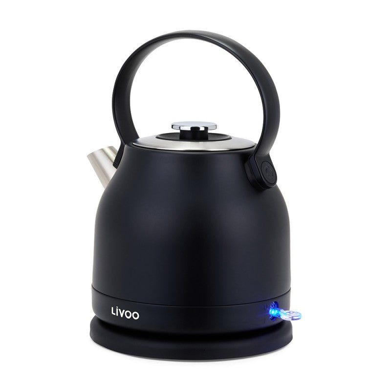 Stylish Retro 1.5-Liter Electric Kettle: Stainless Steel, Auto Shut-Off, Fast Boil
