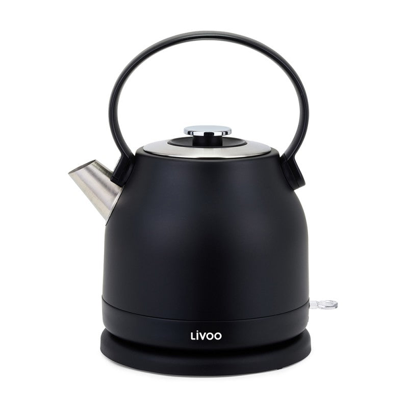 Stylish Retro 1.5-Liter Electric Kettle: Stainless Steel, Auto Shut-Off, Fast Boil