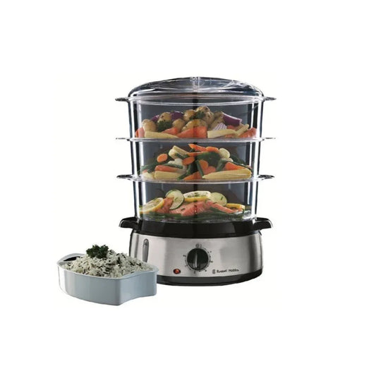 Russell Hobbs Cook@Home 3-Tier 800W Stainless Steel Healthy Food Steamer - Gomix Brands Outlet