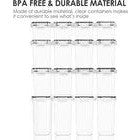 16 Airtight Food Storage Containers for Kitchen, BPA-Free Plastic