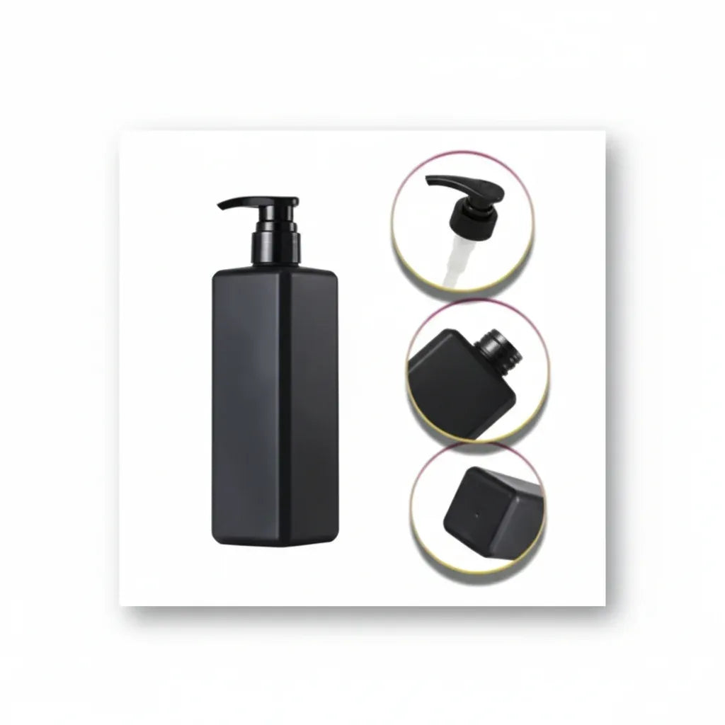 Reusable Black Soap Bottle Dispenser 500ml - 1/2/4 Pack - Gomix Brands Outlet