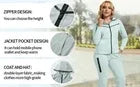 Anotwener Women’s Turquoise Hooded Sweat Suit Set with Black Accents - Gomix Brands Outlet