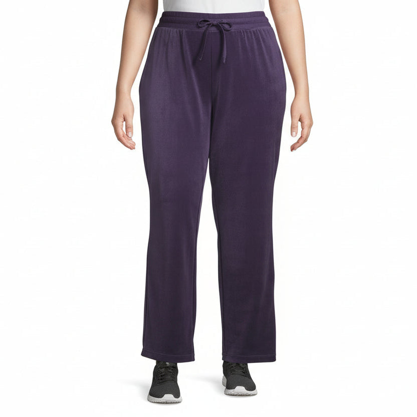 St. John's Bay Active Velour Women's Sweatpants Mid Rise Straight