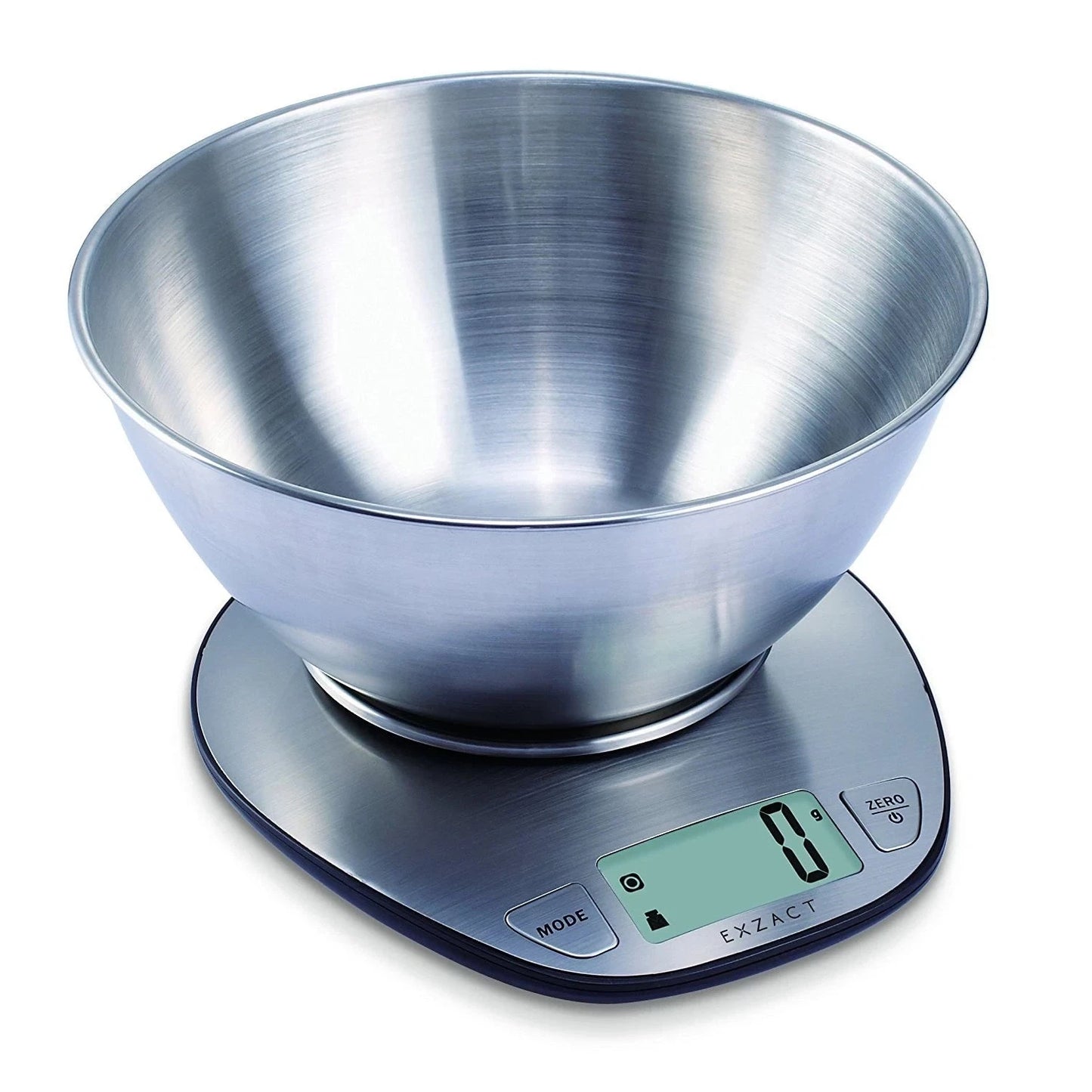 Exzact 5kg Wet/Dry Food Kitchen Scale with Mixing Bowl