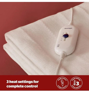 Silentnight Comfort Control Electric Blanket Double Fleece 135x120cm - Gomix Brands Outlet