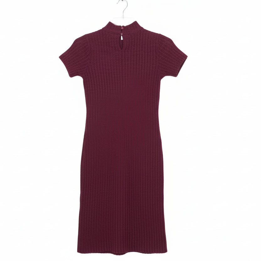 Art Class Girls Kids Short Sleeve High-Neck Ribbed Sweater Dress Maroon L, NWT