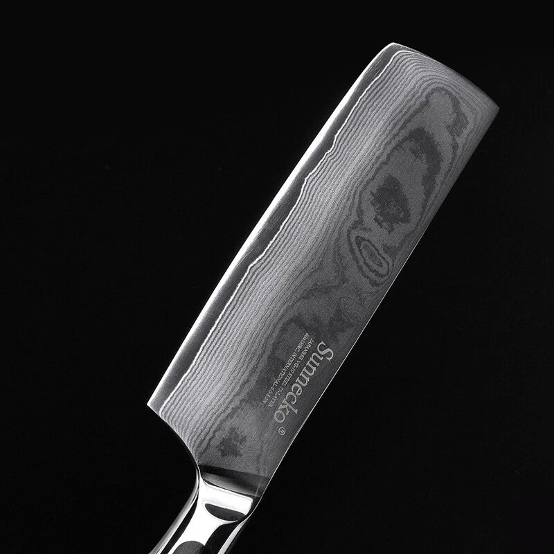 Sunnecko 7‑inch Damascus Steel Nakiri Chef Knife for Vegetables