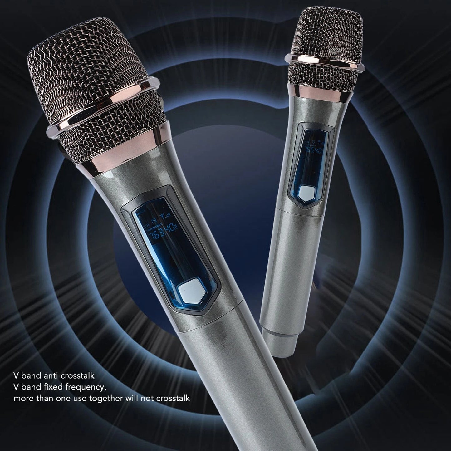 Karaoke Pro-Live Recording Vocal Microphone Handheld Wireless Dynamic System