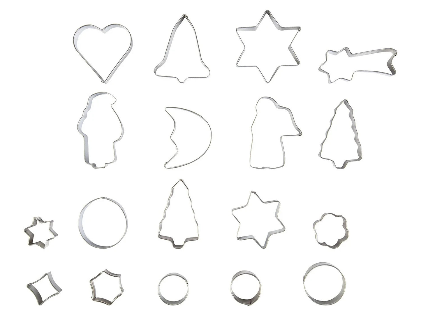 Zenker 18-Piece Stainless Steel Christmas Cookie Cutter Set